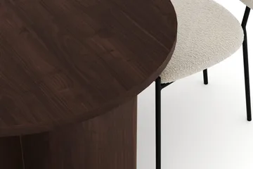 Dano Matbord 180 cm  med 4 Gemmiano Matstolar - Valnöt / Vit Bouclé - Möbler - Bord & matgrupp - Matgrupp