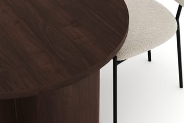 Dano Matbord 180 cm med 4 Heathrow Matstolar - Valnöt / Vit Bouclé - Möbler - Bord & matgrupp - Matgrupp