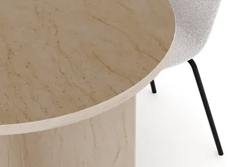 Dano Matbord 180 cm med 4 Katy Matstolar - Travertin / Vit - Möbler - Bord & matgrupp - Matgrupp