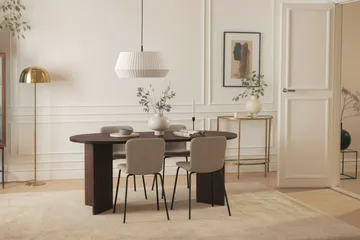 Dano Matbord 180 cm  med 4 Katy Matstolar - Valnöt / Greige - Möbler - Bord & matgrupp - Matgrupp