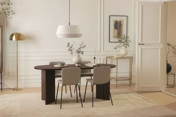 Dano Matbord 180 cm med 4 Katy Matstolar - Valnöt / Greige - Möbler - Bord & matgrupp - Matgrupp