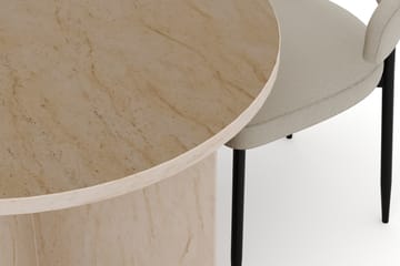 Dano Matbord 180 cm med 4 Sawako Matstolar - Travertin / Beige - Möbler - Bord & matgrupp - Matgrupp