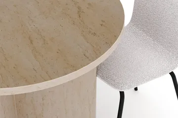 Dano Matbord 180 cm  med 6 Katy Matstolar - Travertin / Vit - Möbler - Bord & matgrupp - Matgrupp