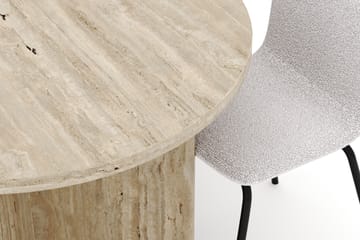 Dano Matbord 180 cm med 6 Katy Matstolar - Travertin / Vit - Möbler - Bord & matgrupp - Matgrupp