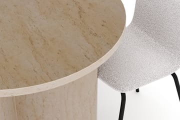 Dano Matbord 180 cm med 6 Katy Matstolar - Travertin / Vit - Möbler - Bord & matgrupp - Matgrupp