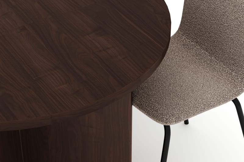 Dano Matbord 180 cm med 6 Katy Matstolar - Valnöt / Greige - Möbler - Bord & matgrupp - Matgrupp