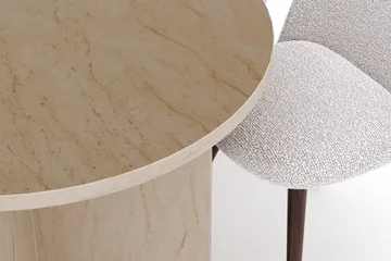 Dano Matbord 180 cm med 6 Naira Plus Matstolar - Travertin / Vit - Möbler - Bord & matgrupp - Matgrupp