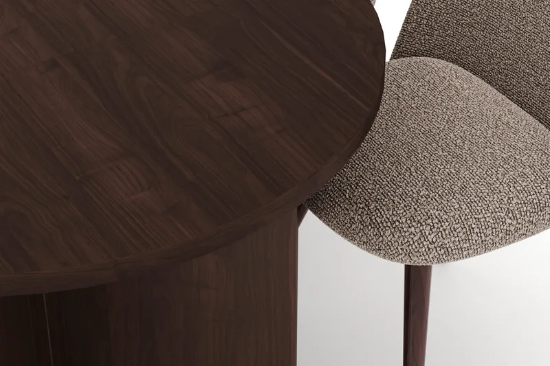 Dano Matbord 180 cm  med 6 Nibe Plus Matstolar - Valnöt / Greige - Möbler - Bord & matgrupp - Matgrupp