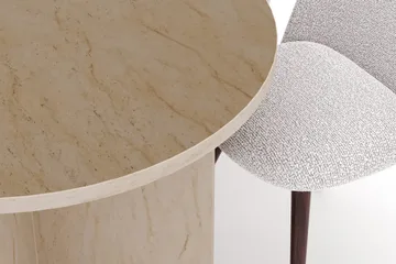 Dano Matbord 180 cm  med 6 Nibe Plus Matstolar - Travertin / Vit - Möbler - Bord & matgrupp - Matgrupp