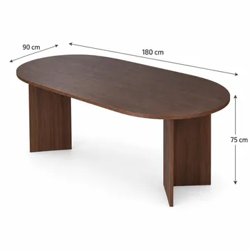 Dano Matbord 180 cm  med 6 Nibe Plus Matstolar - Valnöt|Greige - Möbler - Bord & matgrupp - Matgrupp