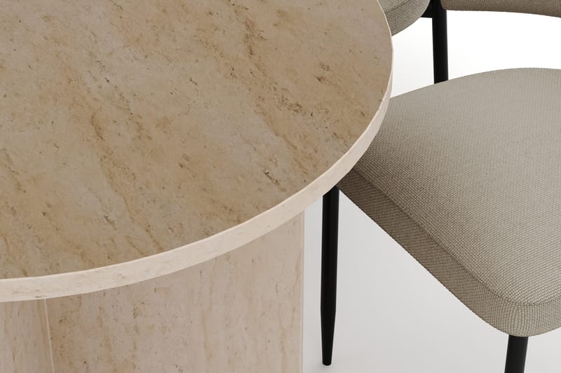 Dano Matbord 180 cm med 6 Sawako Matstolar - Travertin / Beige - Möbler - Bord & matgrupp - Matgrupp