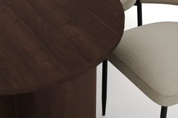 Dano Matbord 180 cm  med 6 Sawako Matstolar - Valnöt / Beige - Möbler - Bord & matgrupp - Matgrupp