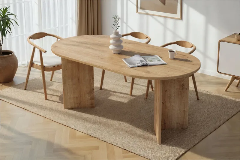 Dano Matbord 180 cm Oval - Safir Ek - Möbler - Bord & matgrupp - Matbord & köksbord