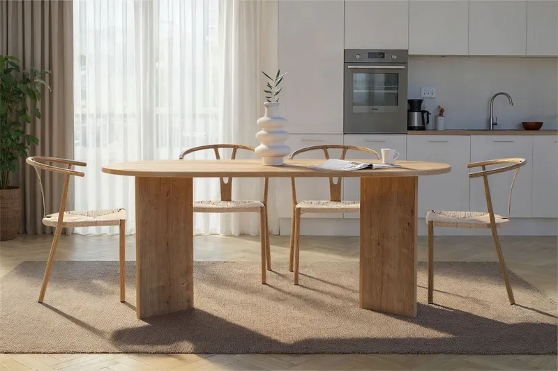 Dano Matbord 180 cm Oval - Safir Ek - Möbler - Bord & matgrupp - Matbord & köksbord