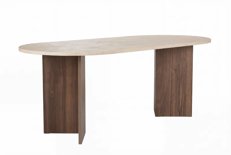 Dano Matbord 200x75x90 cm, Travertine Walnut