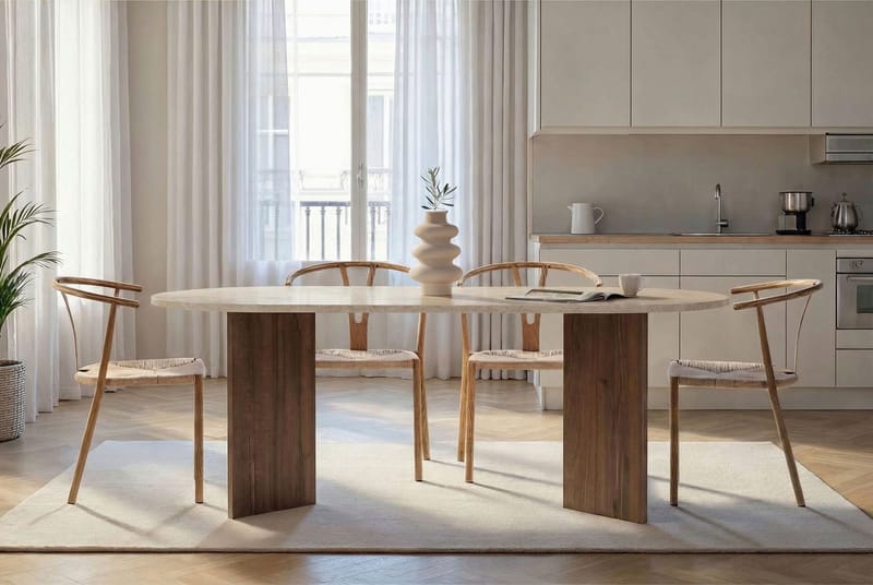 Dano Matbord 200x75x90 cm - Travertine Walnut - Möbler - Bord & matgrupp - Matbord & köksbord