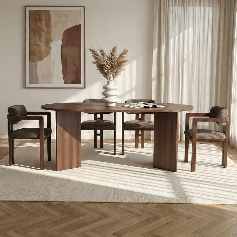 Dano Matbord- och stolset 180x75x90 cm 5 delar - Milano Valnöt, Mörk valnöt, Brun - Möbler - Bord & matgrupp - Matgrupp
