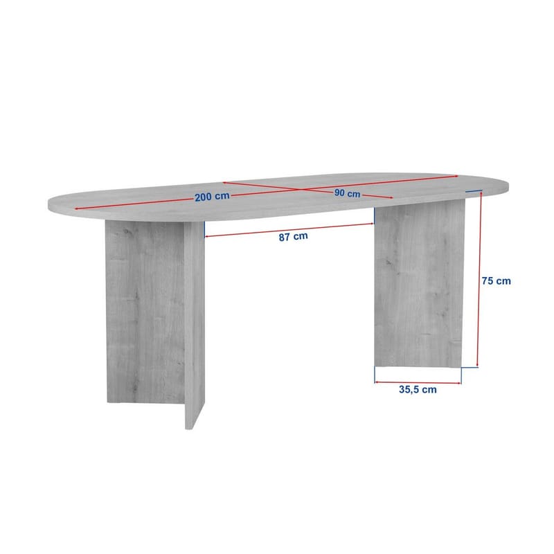 Dano Matbord Oval 200 cm - Brun - Möbler - Bord & matgrupp - Matbord & köksbord
