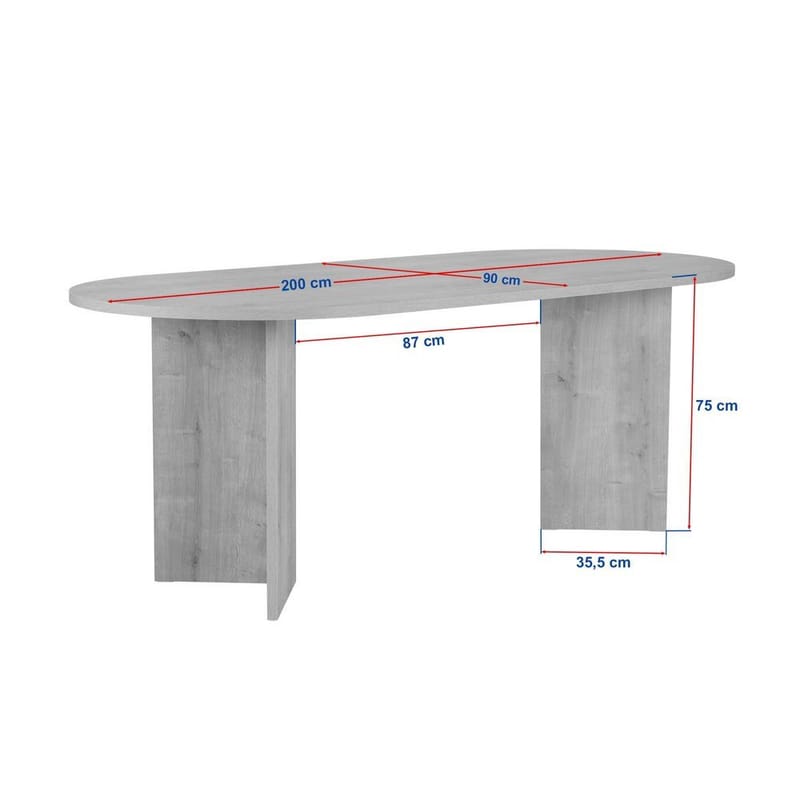 Dano Matbord Oval 200 cm - Svart - Möbler - Bord & matgrupp - Matbord & köksbord