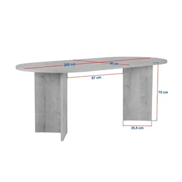 Dano Matbord Oval 200 cm - Taupe - Möbler - Bord & matgrupp - Matbord & köksbord