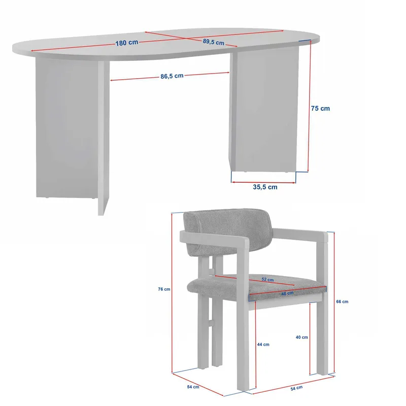 Dano Matgrupp 180 cm med 4 stolar - Möbler - Bord & matgrupp - Matgrupp