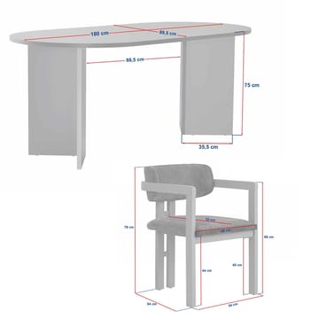 Dano Matgrupp 180 cm med 6 stolar - Möbler - Bord & matgrupp - Matgrupp