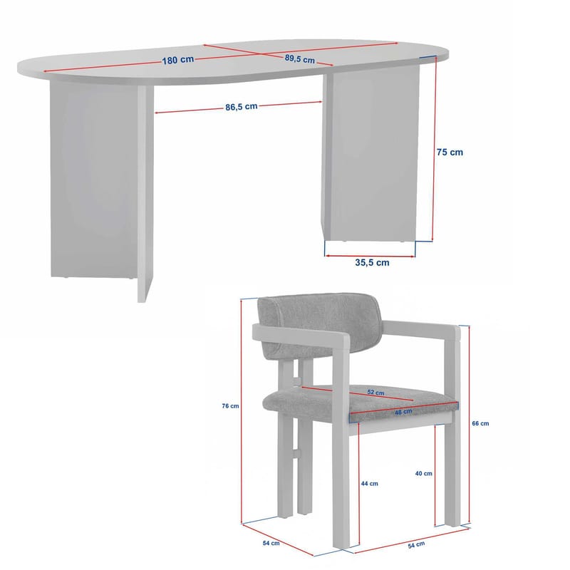 Dano Matgrupp 180 cm med 6 stolar - Möbler - Bord & matgrupp - Matgrupp
