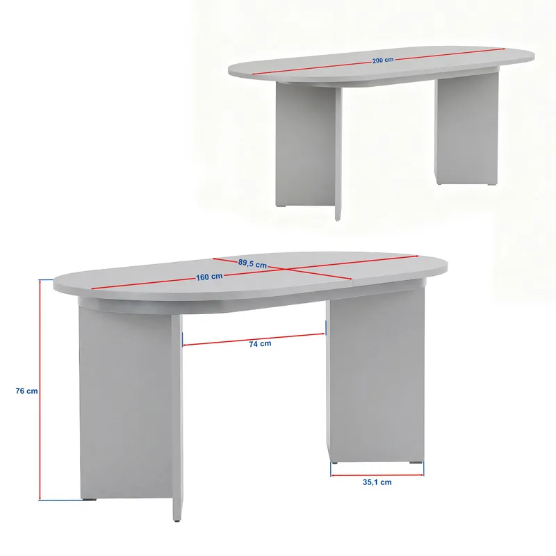 Dano Oval Utdragbar Matgrupp 160-200 cm – Matbord med 6 Lucy Matstolar med Trä- och Valnötsutseende - Brun|Greige - Möbler - Bord & matgrupp - Matgrupp