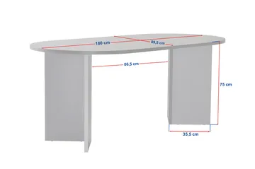 Dano Ovalt Matbord 180x90 cm med Trä- och Ekutseende - Beige - Möbler - Bord & matgrupp - Matbord & köksbord