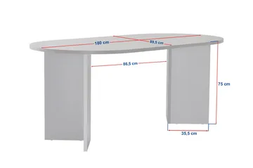Dano Ovalt Matbord 180x90 cm med Travertin- och Valnötsutseende - Beige - Möbler - Bord & matgrupp - Matbord & köksbord