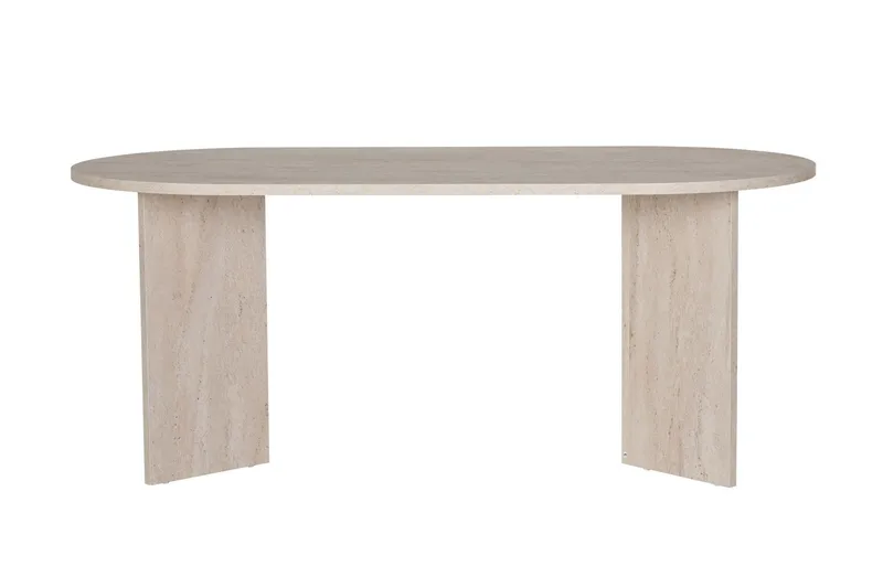 Dano Ovalt Matbord 180x90 cm med Travertinutseende - Beige - Möbler - Bord & matgrupp - Matbord & köksbord