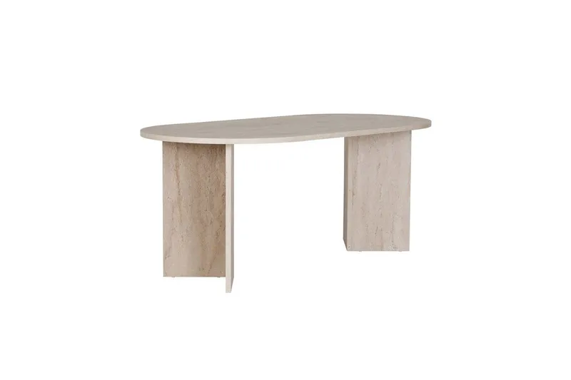 Dano Ovalt Matbord 180x90 cm med Travertinutseende - Beige - Möbler - Bord & matgrupp - Matbord & köksbord