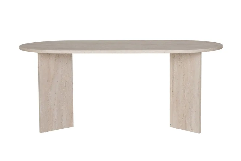 Dano Ovalt Matbord 180x90 cm med Travertinutseende - Beige - Möbler - Bord & matgrupp - Matbord & köksbord