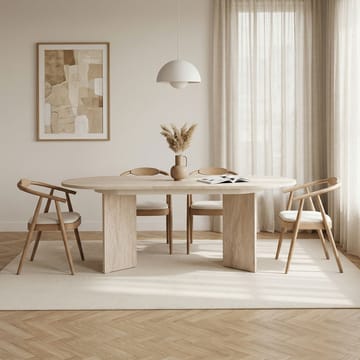 Dano Utdragbart Matbord 160-200 cm Oval - Travertin - Möbler - Bord & matgrupp - Matbord & köksbord