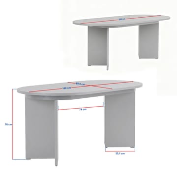 Dano Utdragbart Matbord 160-200 cm Oval - Travertin - Möbler - Bord & matgrupp - Matbord & köksbord