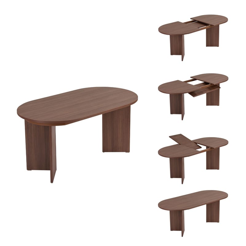 Dano Utdragbart Matbord 160-200 cm Oval - Valnöt - Möbler - Bord & matgrupp - Matbord & köksbord