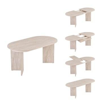 Dano Utdragbart Matbord 160 cm Oval - Travertin - Möbler - Bord & matgrupp - Matbord & köksbord