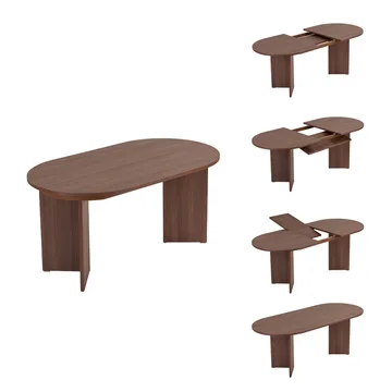 Dano Utdragbart Matbord 160 cm Oval - Valnöt - Möbler - Bord & matgrupp - Matbord & köksbord