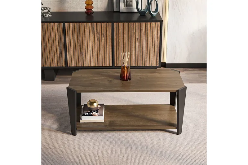 Dargaville Soffbord 91 cm - Valnöt/Svart - Möbler - Bord & matgrupp - Soffbord