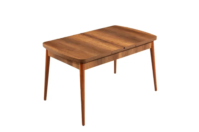 Darnel Utdragbart Rektangulärt Matbord 132 cm med Trä- och Valnötsutseende, Brun