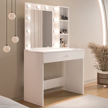 Darrowe Sminkbord 80x147x42,5 cm - Vit - Möbler - Bord & matgrupp - Sminkbord & toalettbord