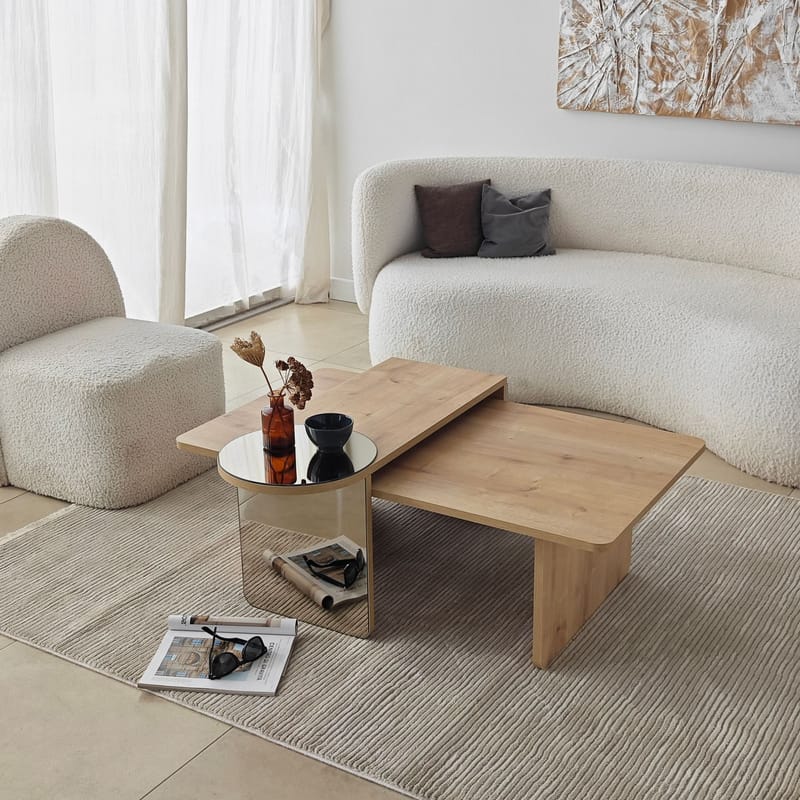 Dasina Soffbord 105 cm - Bronzie/Safir Ek - Möbler - Bord & matgrupp - Soffbord