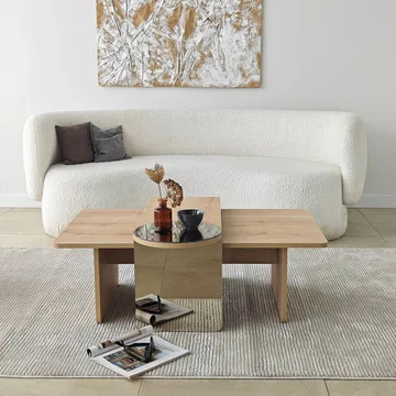 Dasina Soffbord 105 cm - Bronzie/Safir Ek - Möbler - Bord & matgrupp - Soffbord