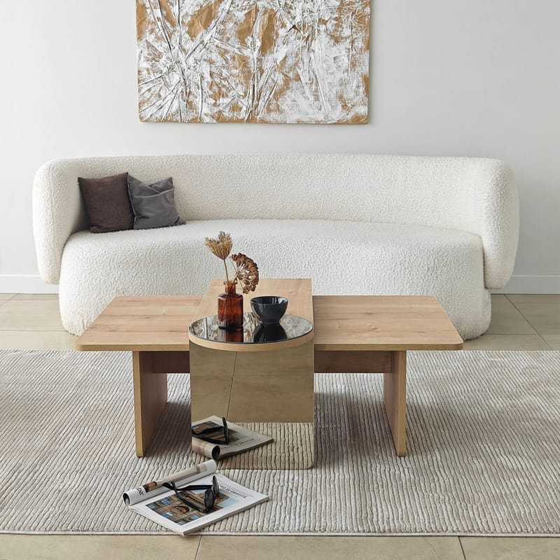 Dasina Soffbord 105 cm - Bronzie/Safir Ek - Möbler - Bord & matgrupp - Soffbord