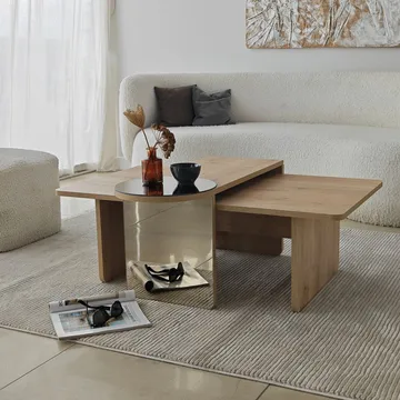 Dasina Soffbord 105 cm - Bronzie/Safir Ek - Möbler - Bord & matgrupp - Soffbord