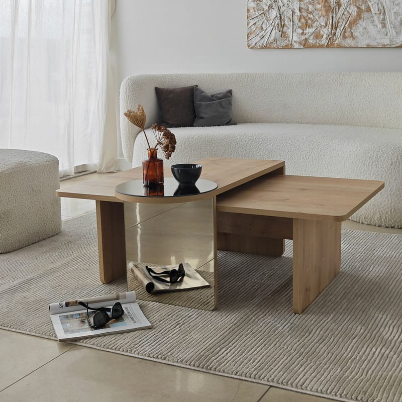 Dasina Soffbord 105 cm - Bronzie/Safir Ek - Möbler - Bord & matgrupp - Soffbord