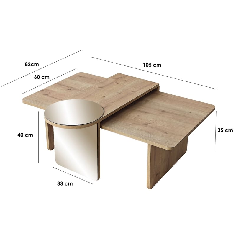 Dasina Soffbord 105 cm - Bronzie/Safir Ek - Möbler - Bord & matgrupp - Soffbord