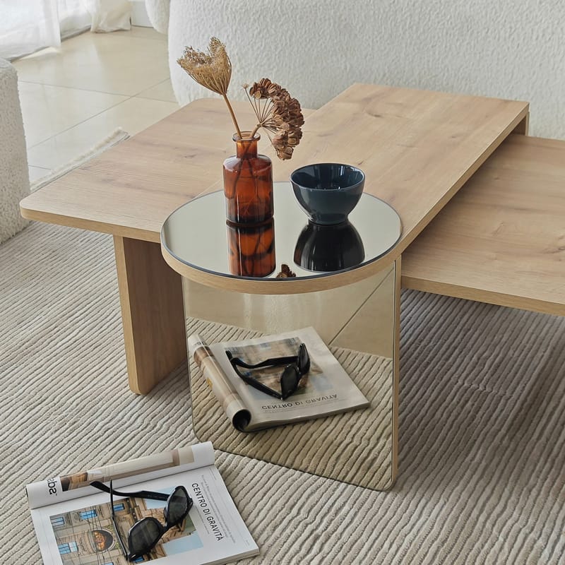 Dasina Soffbord 105 cm - Bronzie/Safir Ek - Möbler - Bord & matgrupp - Soffbord