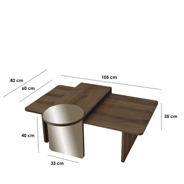 Dasina Soffbord 105 cm - Bronzie/Valnöt - Möbler - Bord & matgrupp - Soffbord