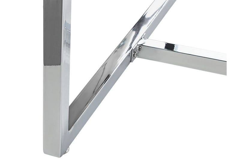 Davson Rektangulärt Matbord 160 cm med Glasskiva och Metallutseende - Transparent - Möbler - Bord & matgrupp - Matbord & köksbord